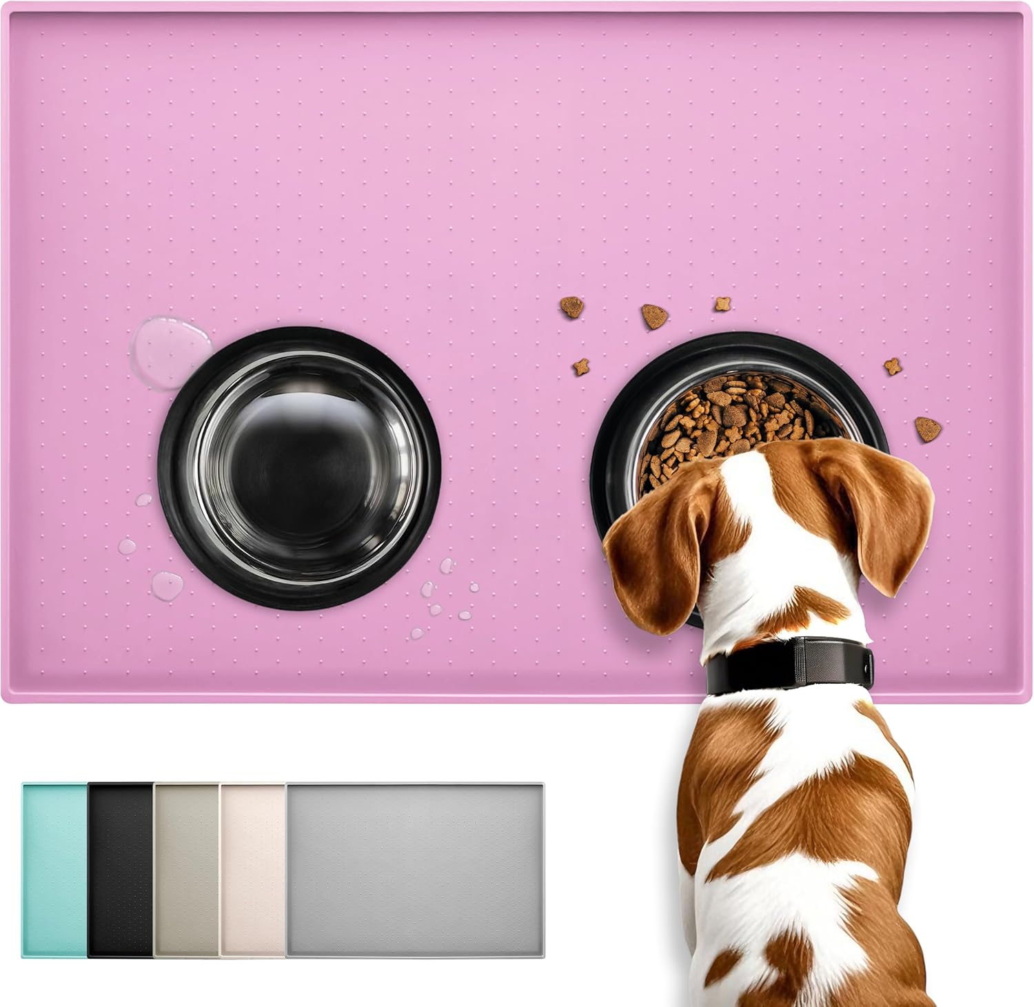 Conlun Large Waterproof Silicone Dog Food Mat – Anti-Slip, Raised Edge image 0