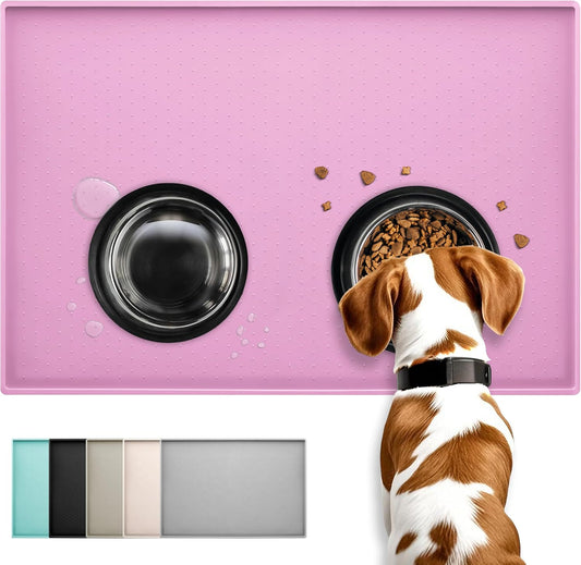Conlun Large Waterproof Silicone Dog Food Mat – Anti-Slip, Raised Edge image 0