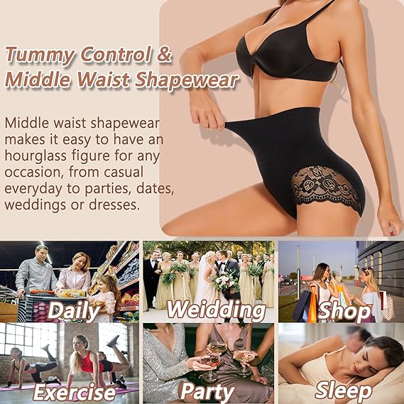 SURE YOU LIKE Shapewear for Women Tummy Control Middle Waist Body for Women image 4