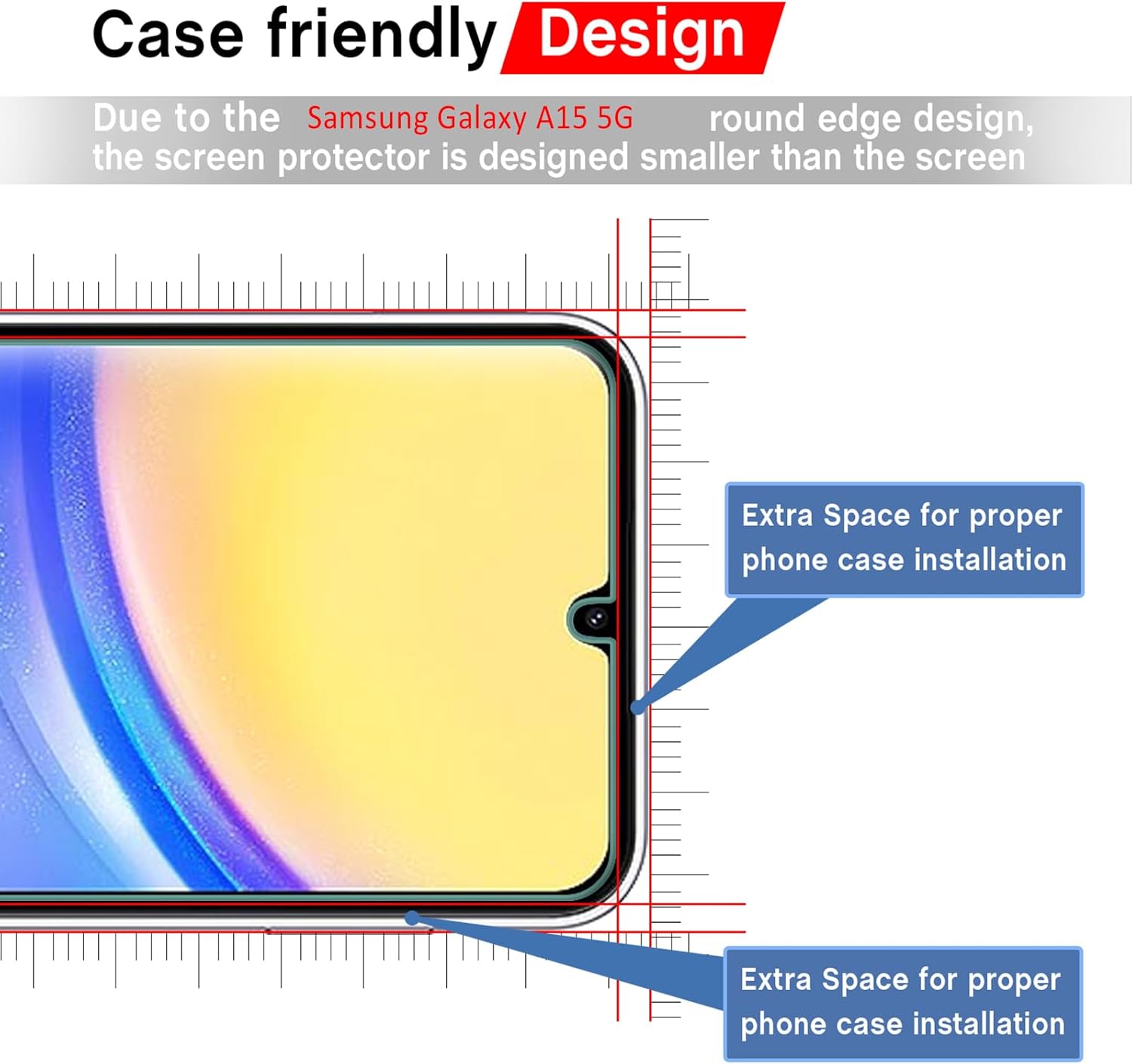 AOKUMA Screen Protector for Samsung Galaxy A15 4G / 5G Tempered Glass, Pack of 2 image 1