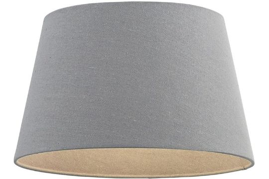 National Lighting Modern Lampshade Grey Linen Effect Fabric Lampshades - 10-Inch image 0