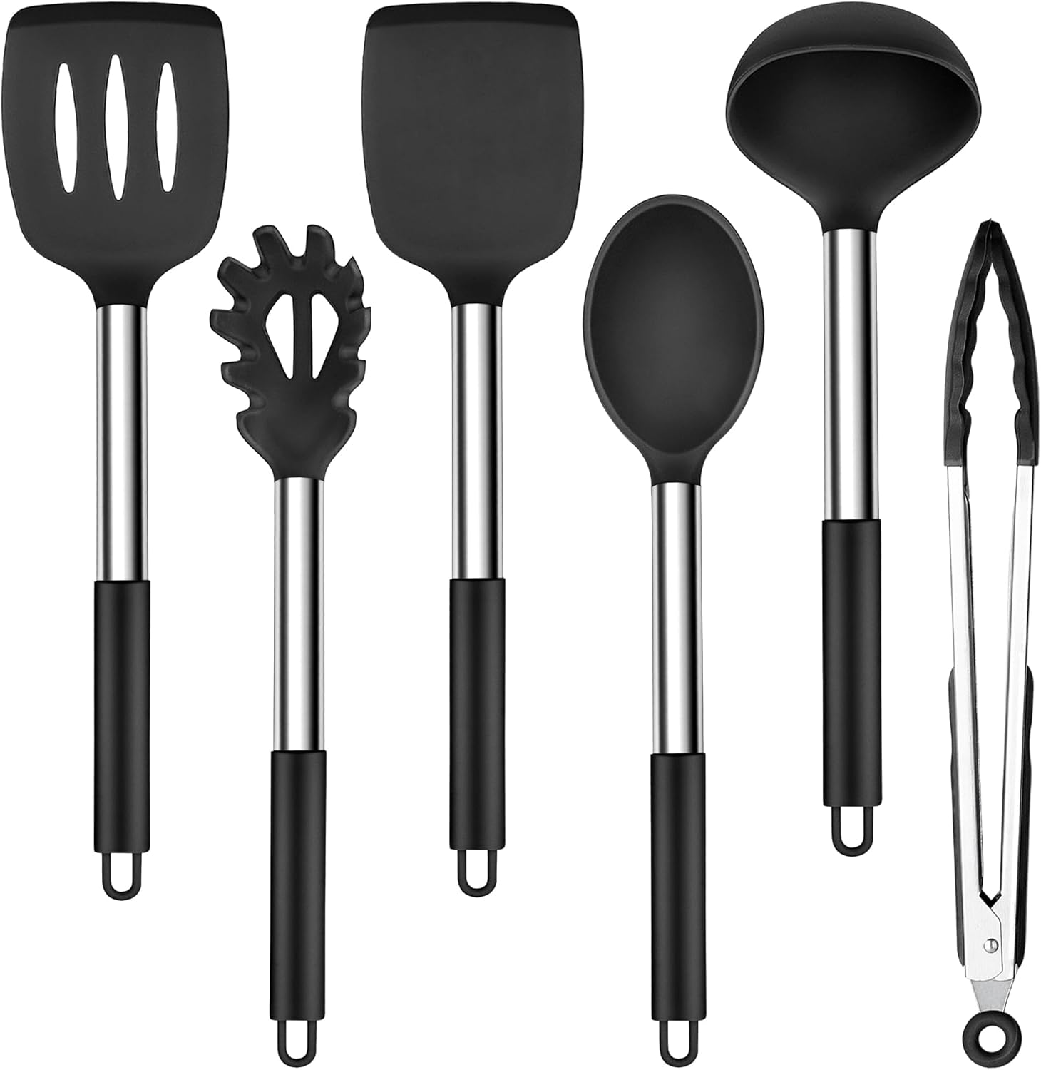 Herogo 6-piece Silicone Kitchen Utensil Set, Heat Resistant & Non-Stick image 6