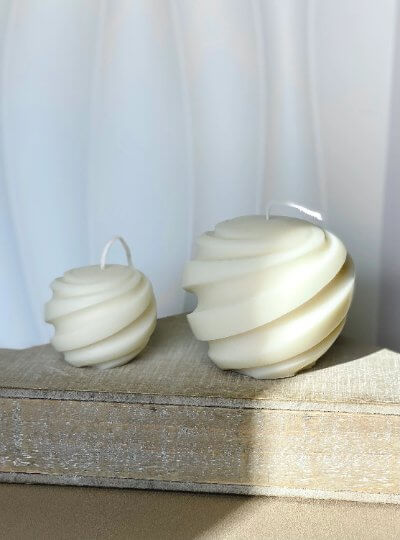 Minimalist Swirl Candles – Handcrafted Soy Wax Décor image 3
