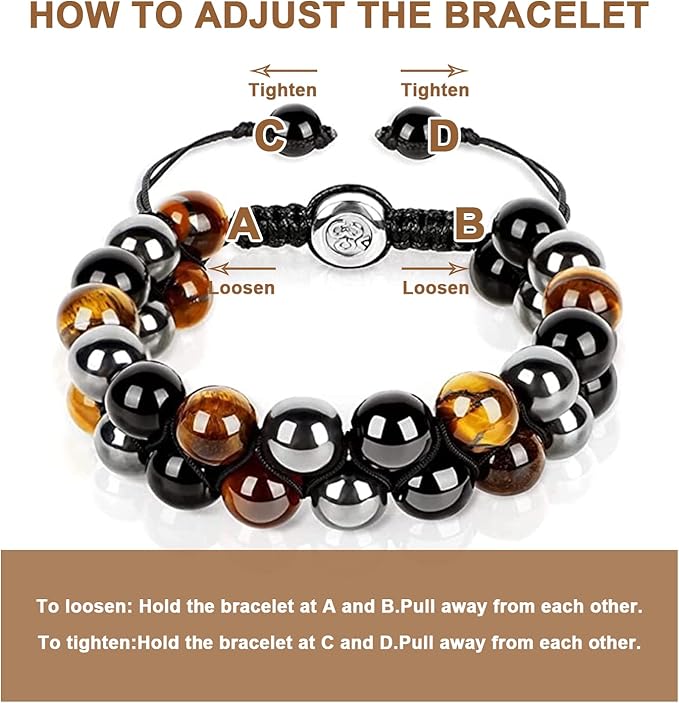 TRIPLE PROTECTION STONE BRACELET  THE EVIL EYE SET image 3