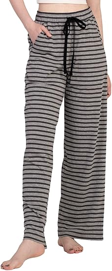 Women's Soft Knit Flared Pijama Pants with Drawstring Waist for Lounging image 8