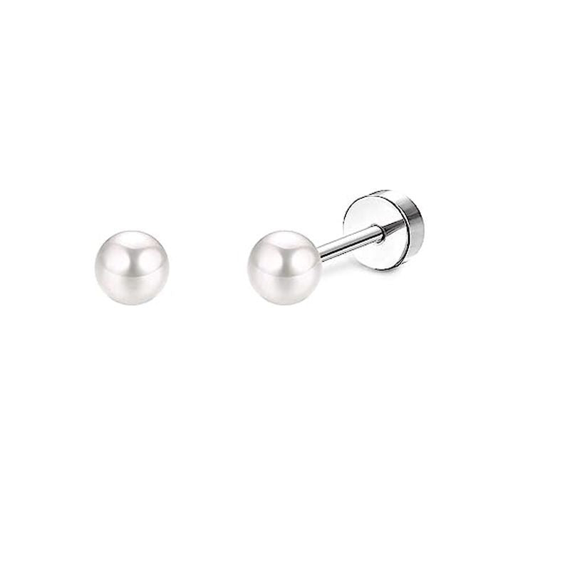 Chic Stainless Steel Heart Moon Studs - Versatile Tragus Cartilage Piercings image 13