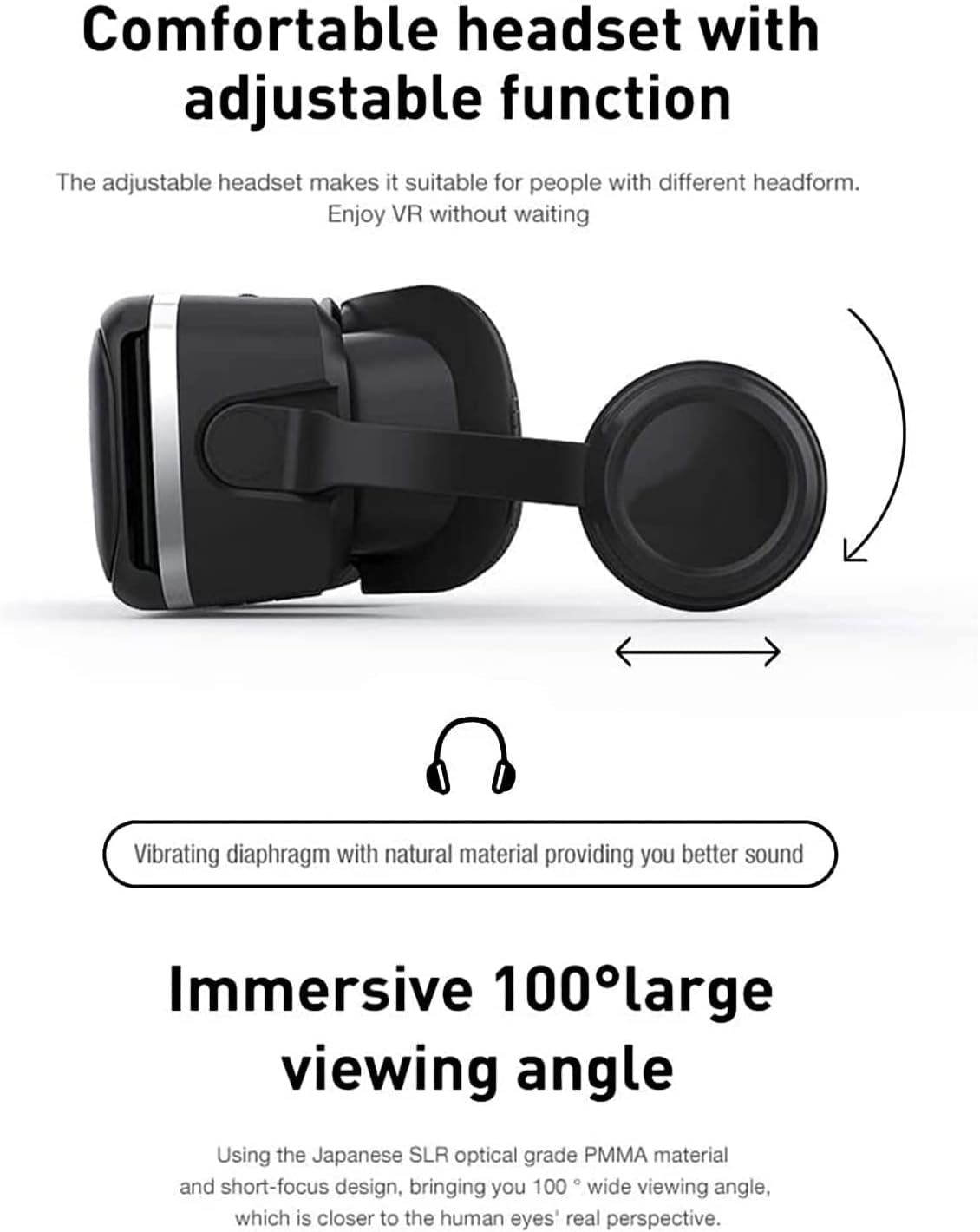 NK Virtual Reality Headset - VR Headset with Audio Compatible with iPhone & Andr image 1