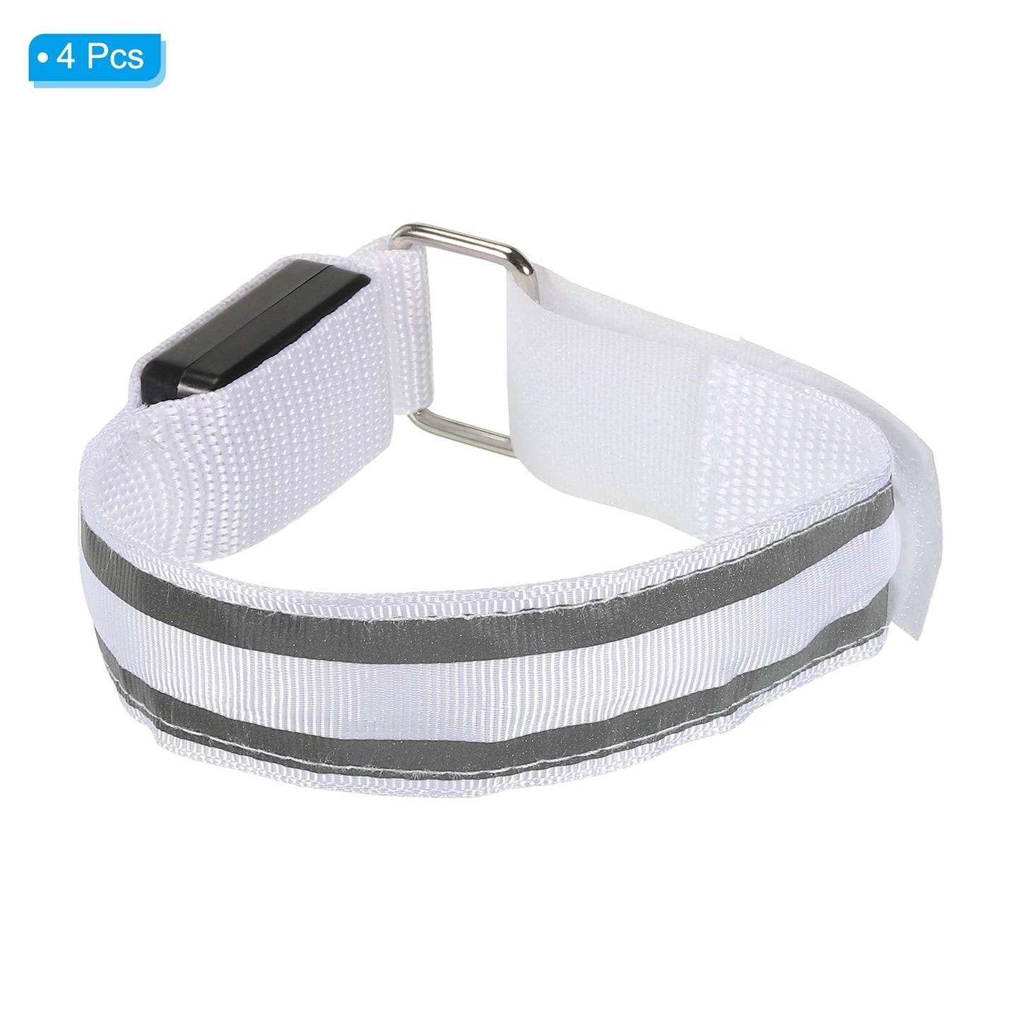 4-Pack Bright LED Light-Up Wristbands for Running, Cycling, Night Safety Glow image 0