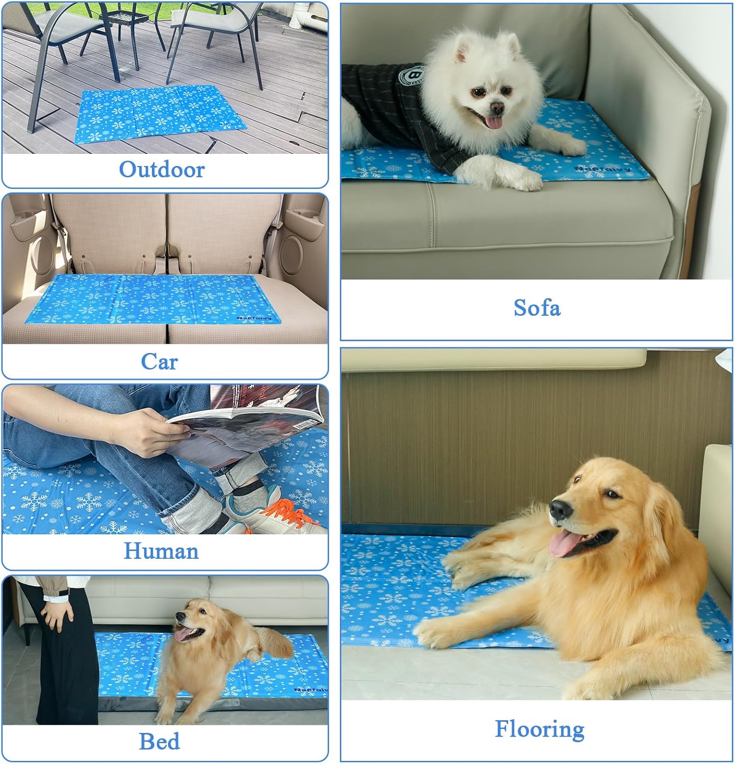 Nepfaivy Dog Cooling Mats Small - Self Cooling Mat for Dogs and Cats, Non-toxic image 5