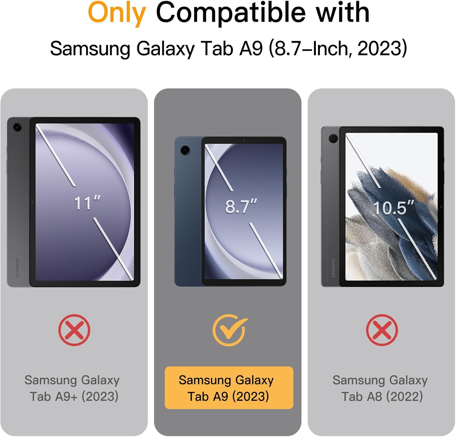 Overstock-JETech Case for Samsung Galaxy Tab A9 8.7-Inch 2023 image 1