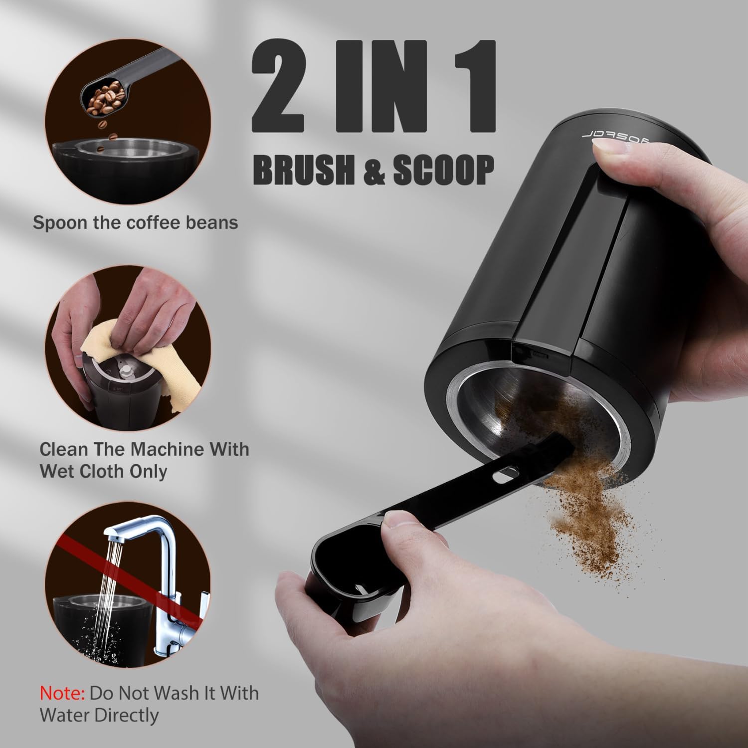 Aigostar 200W Electric Coffee & Spice Grinder – Stainless Steel Blades image 6