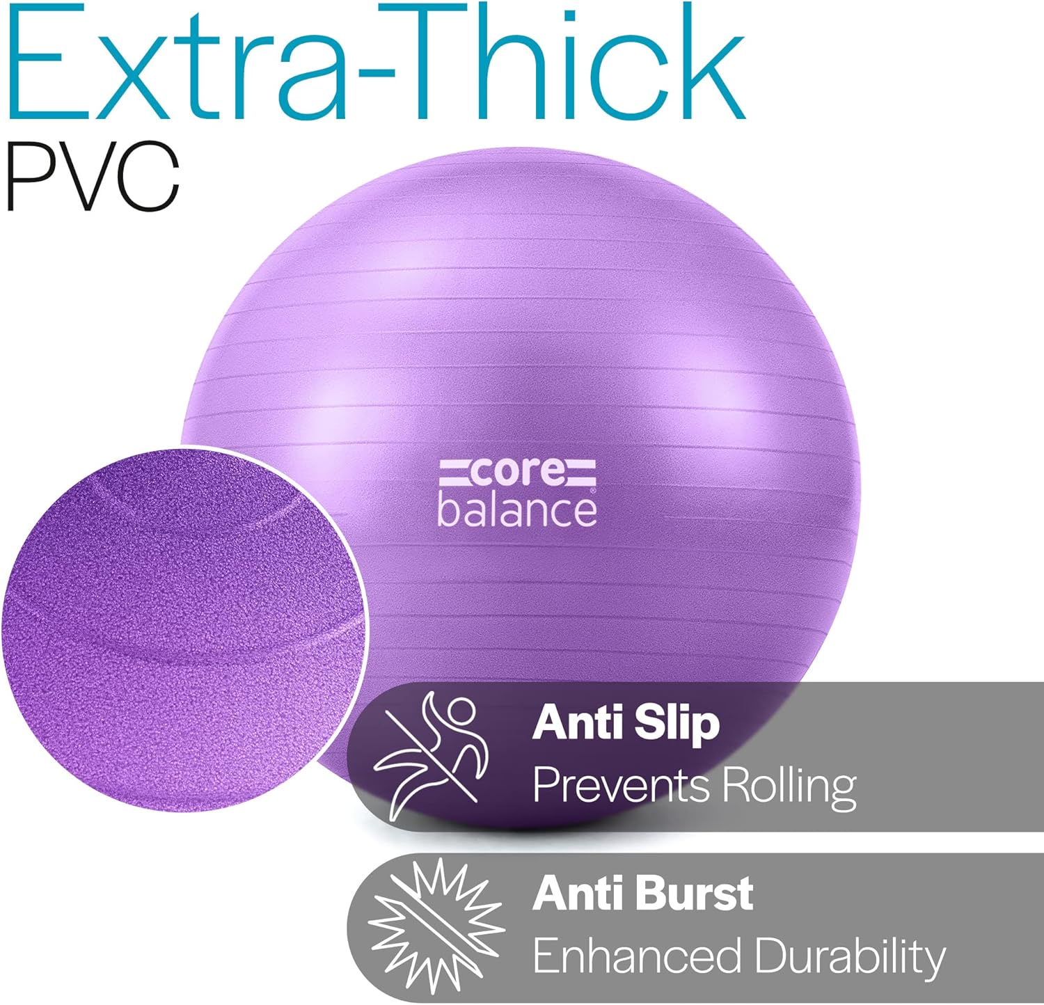 Core Balance Pregnancy Ball Anti Burst For Birthing Labour Pre Natal Exercise Wi image 4
