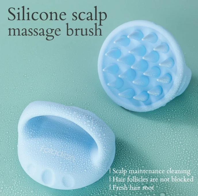 Foladion Silicone Manual Scalp Massager Exfoliator Waterproof Head Scrubber image 6