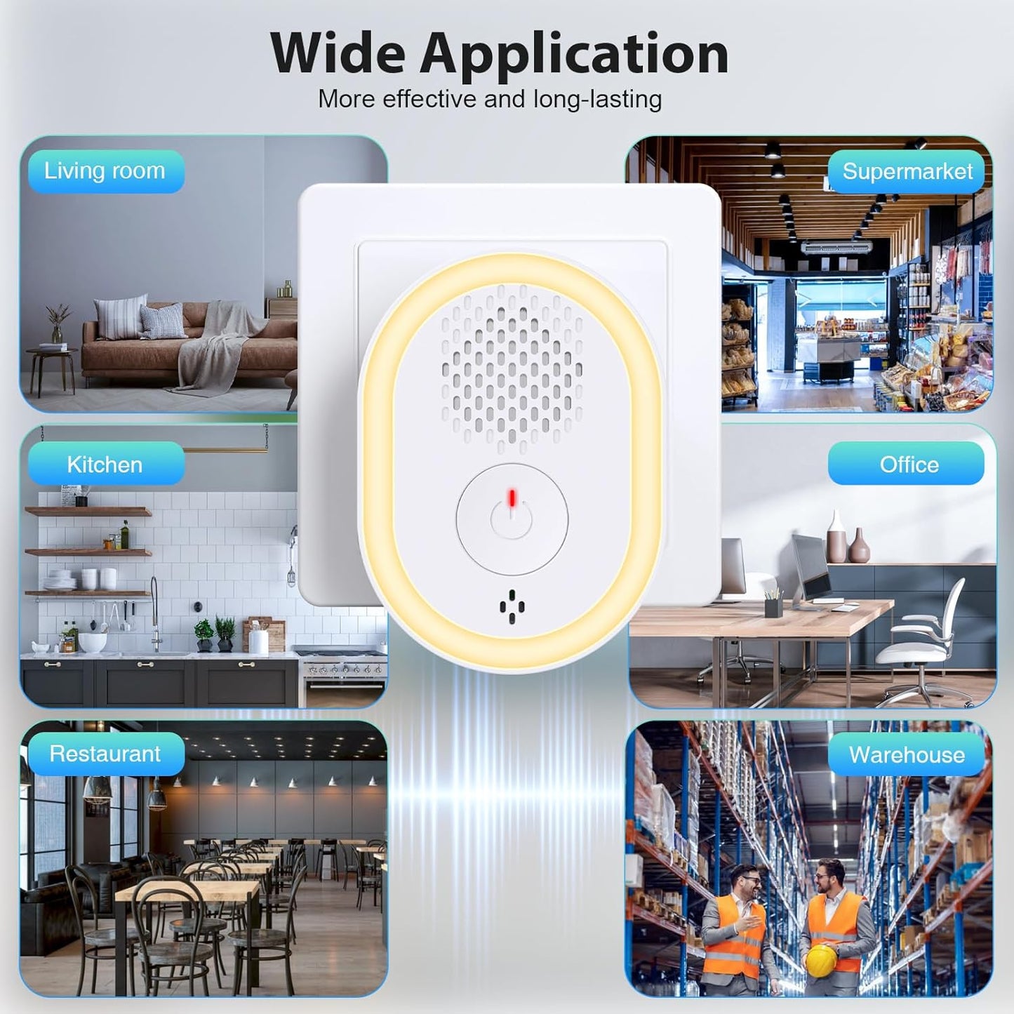 Ultrasonic Pest Repeller 6 Pack, Electronic Pest Repeller Control Plug in for In image 4