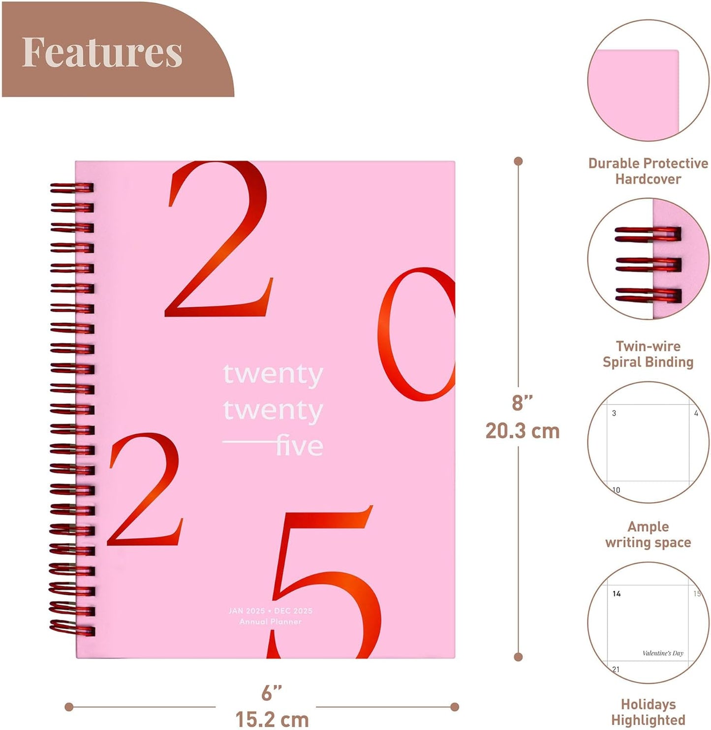 Rileys & Co 2025 Floating Weekly Planner - Annual Weekly & Monthly Agenda Planne image 6