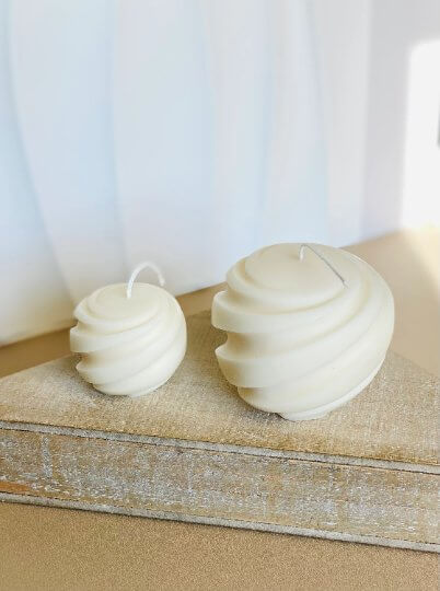 Minimalist Swirl Candles – Handcrafted Soy Wax Décor image 1