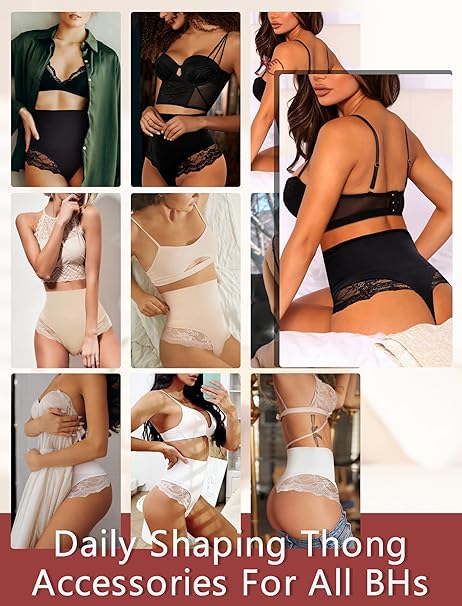 SURE YOU LIKE Women Mid Waisted Shapewear Thong Tummy image 3