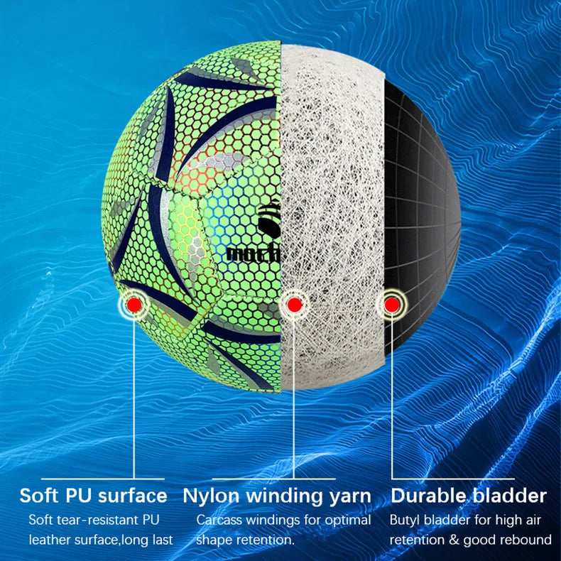 Glow in Dark Soccer BALL Custom Machine Sewn Practice Ball Soccer Ball  Size  5 image 3