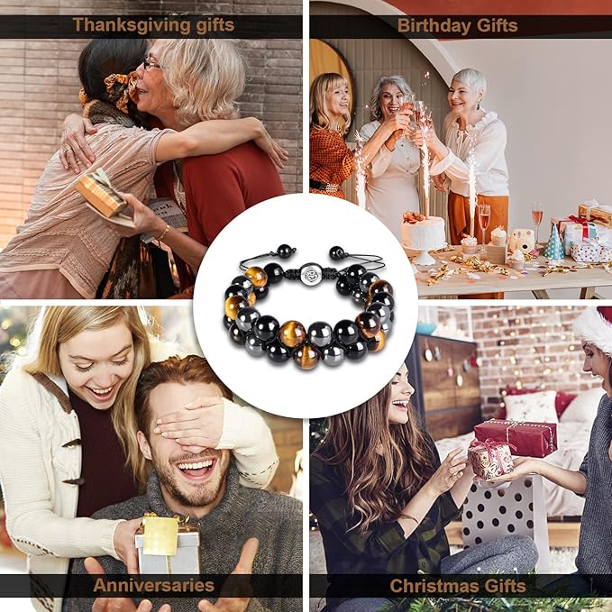 TRIPLE PROTECTION STONE BRACELET  THE EVIL EYE SET image 5