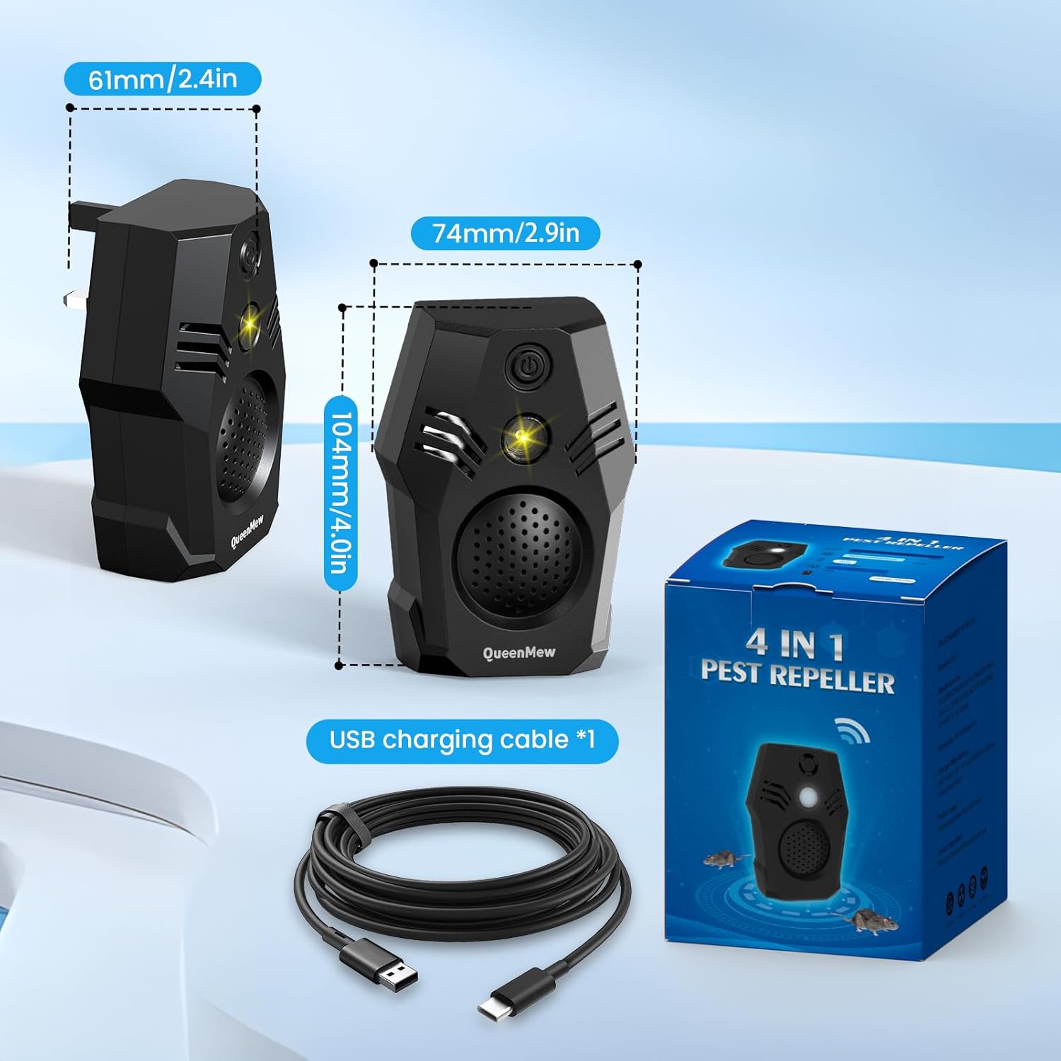 Ultrasonic Pest Repeller,4 Mode Ultrasonic Mouse Repellent,Powerful Mouse Repell image 5