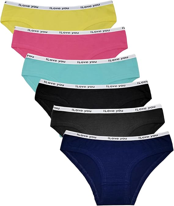 Yun Meng Ni Teenage Girls Knickers 6 Pack High Stretch Underwear Sports image 0