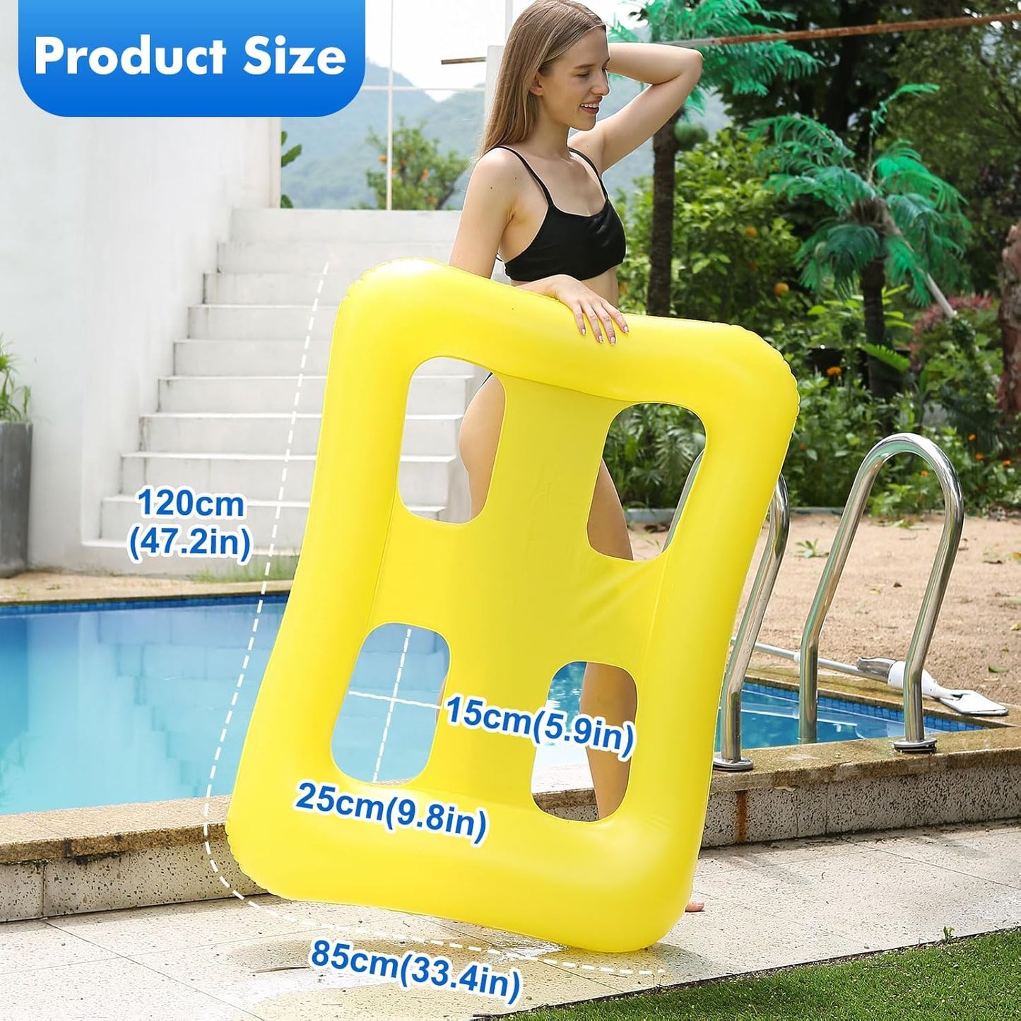 Inflatable Pool Lounge Chair Float – Ergonomic Water Hammock Recliner for Adults image 4