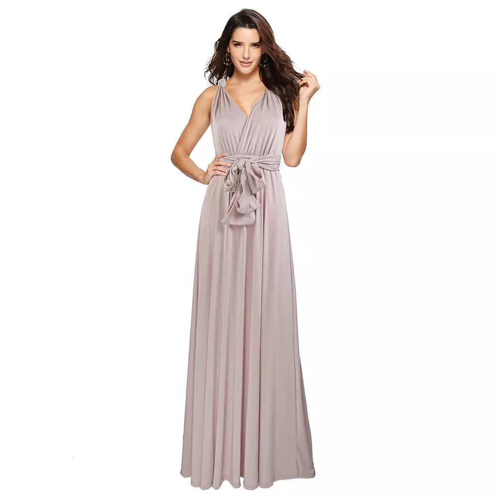 Sexy Women Multiway Wrap Convertible Boho Maxi Club Red Dress Bandage Long DresS image 29