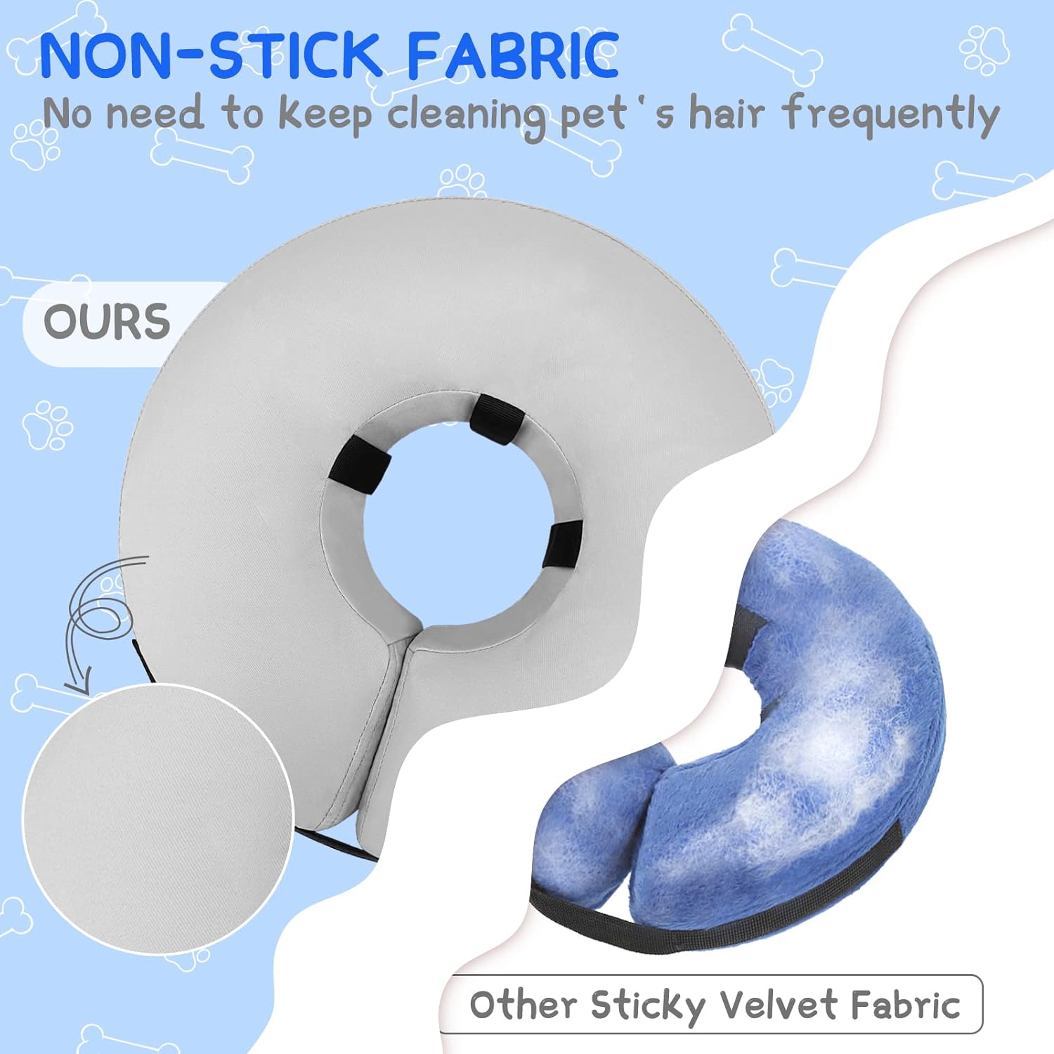 Supet Dog Cones After Surgery, Protective Inflatable Dog Collar Pet Recovery image 2