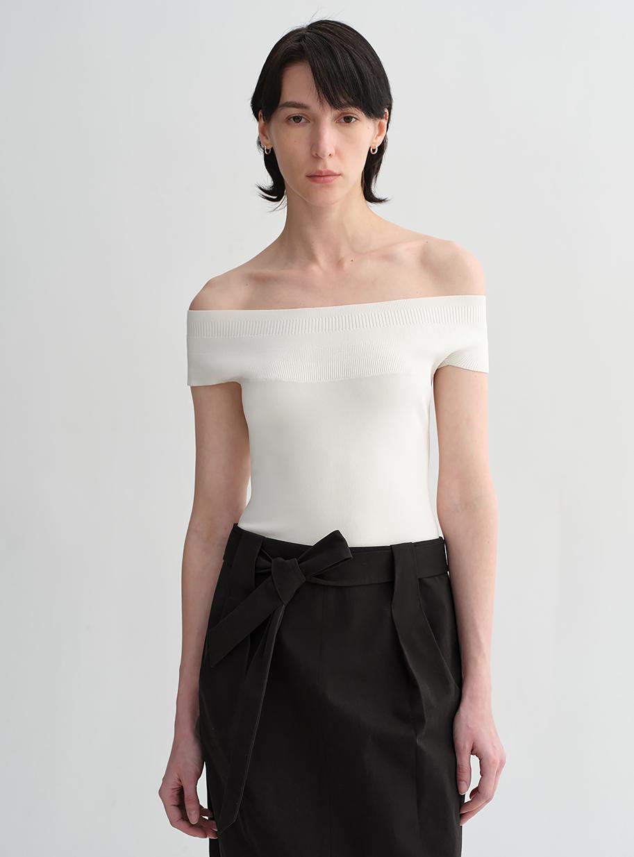 Mulberry Silk Blended One-Shoulder Strapless Elegant Multi-Color Knitted Summer image 16