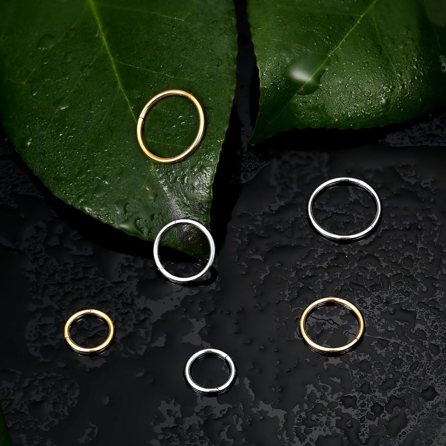 LOLIAS 12-Piece Surgical Steel CZ Nose Piercing Studs Hoops Set image 3