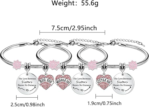 Awyuan Bracelet Sister to Sister Jewellery as Birthday Gifts image 2