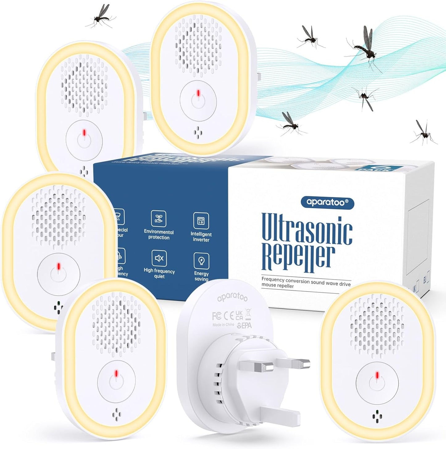 Ultrasonic Pest Repeller 6 Pack, Electronic Pest Repeller Control Plug in for In image 0