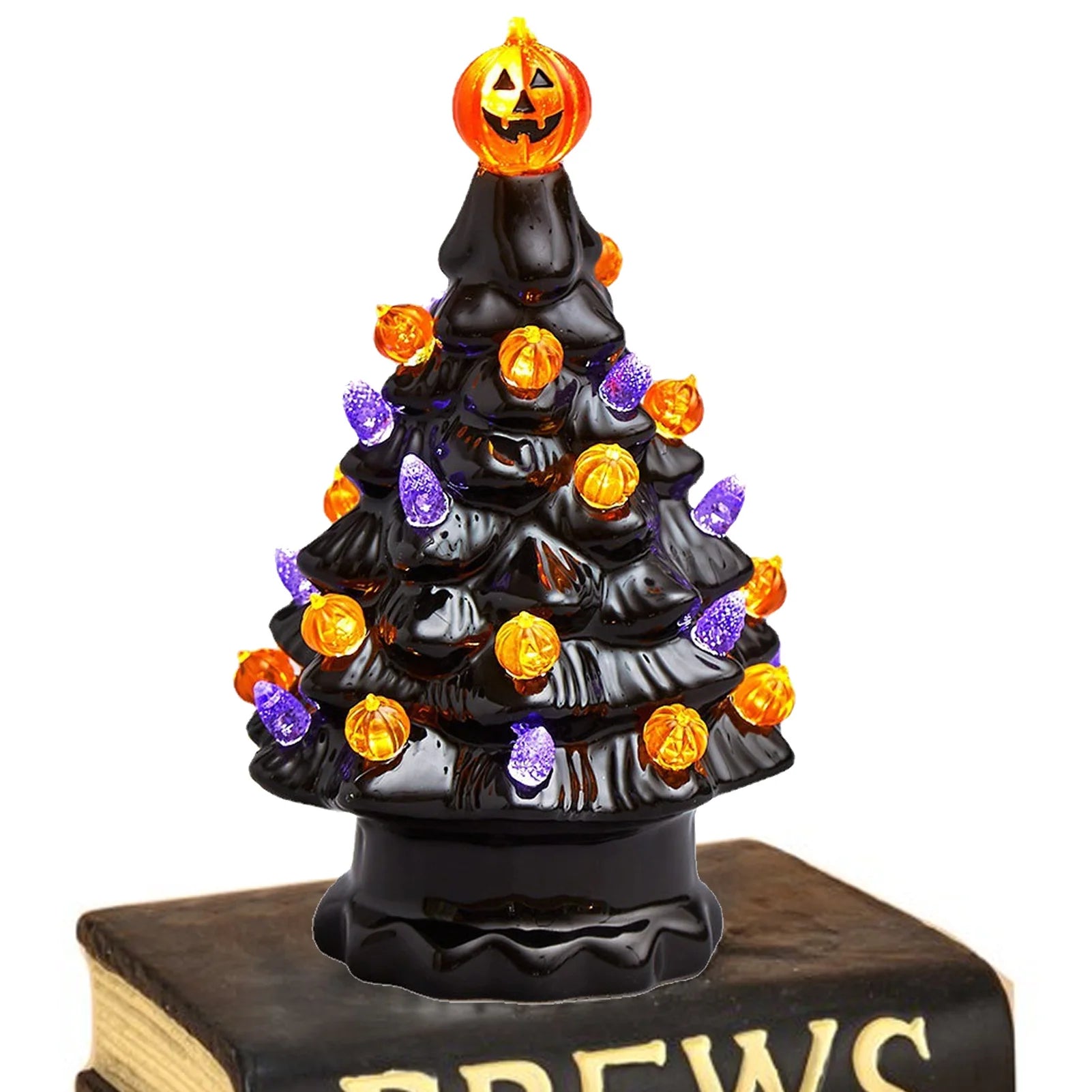 Halloween LED Tree Table Centerpiece Halloween Decor Ceramic Tree Christmas Tree image 0
