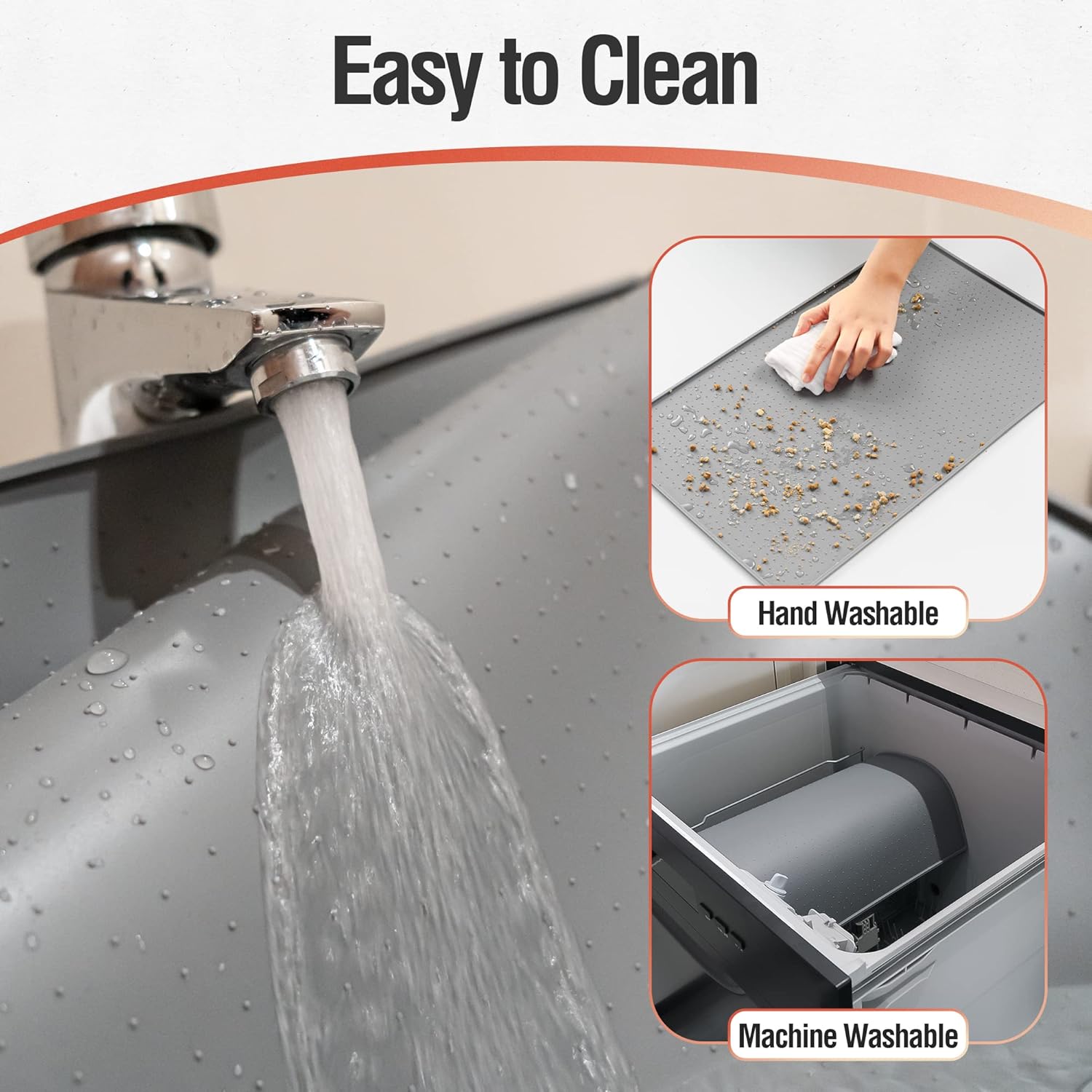 Conlun Large Waterproof Silicone Dog Food Mat – Anti-Slip, Raised Edge image 4