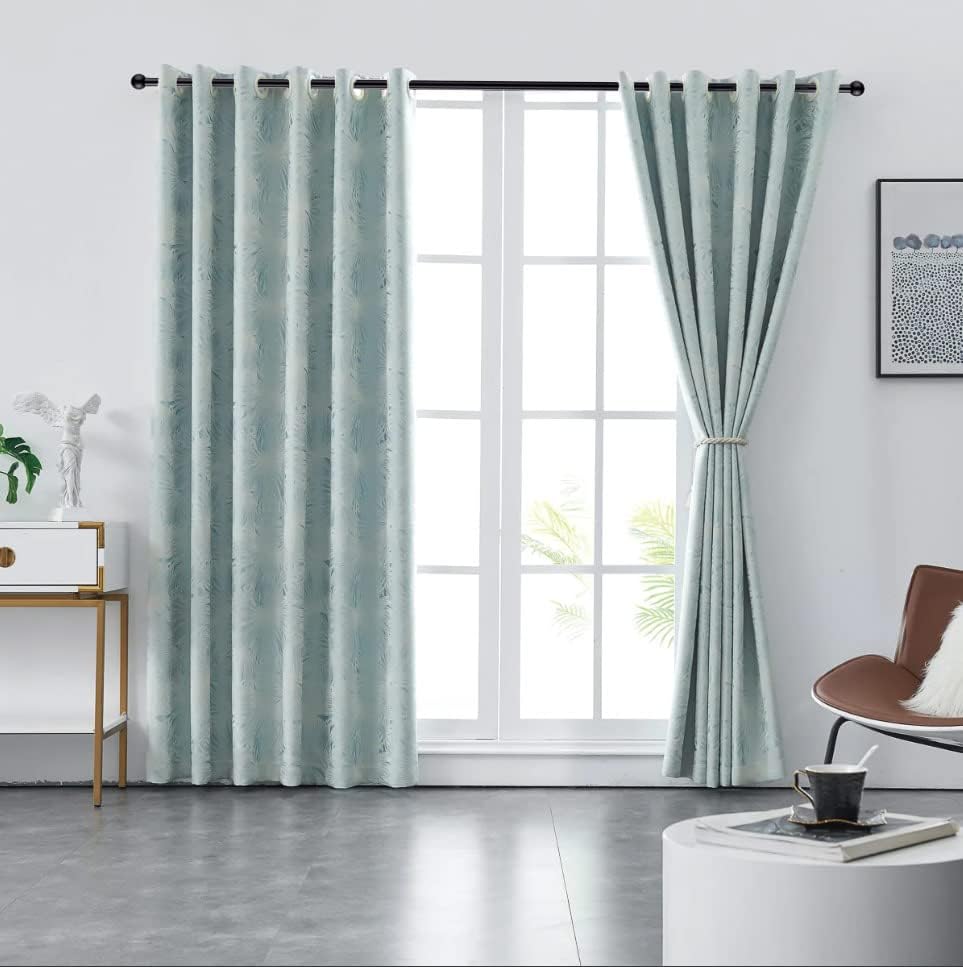 Adjustable Curtain Pole,Rod Length 80 to 214cm (32-84 inch), Black Curtain Rods image 7