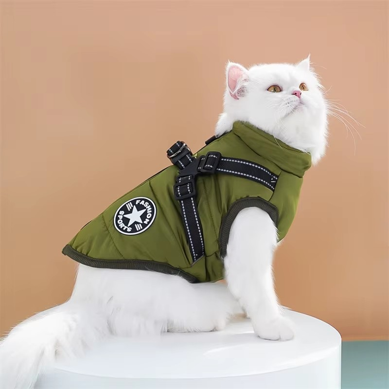 V Pet BR Waterproof Winter Dog Coat with Built-in Harness – Warm Jacket image 4