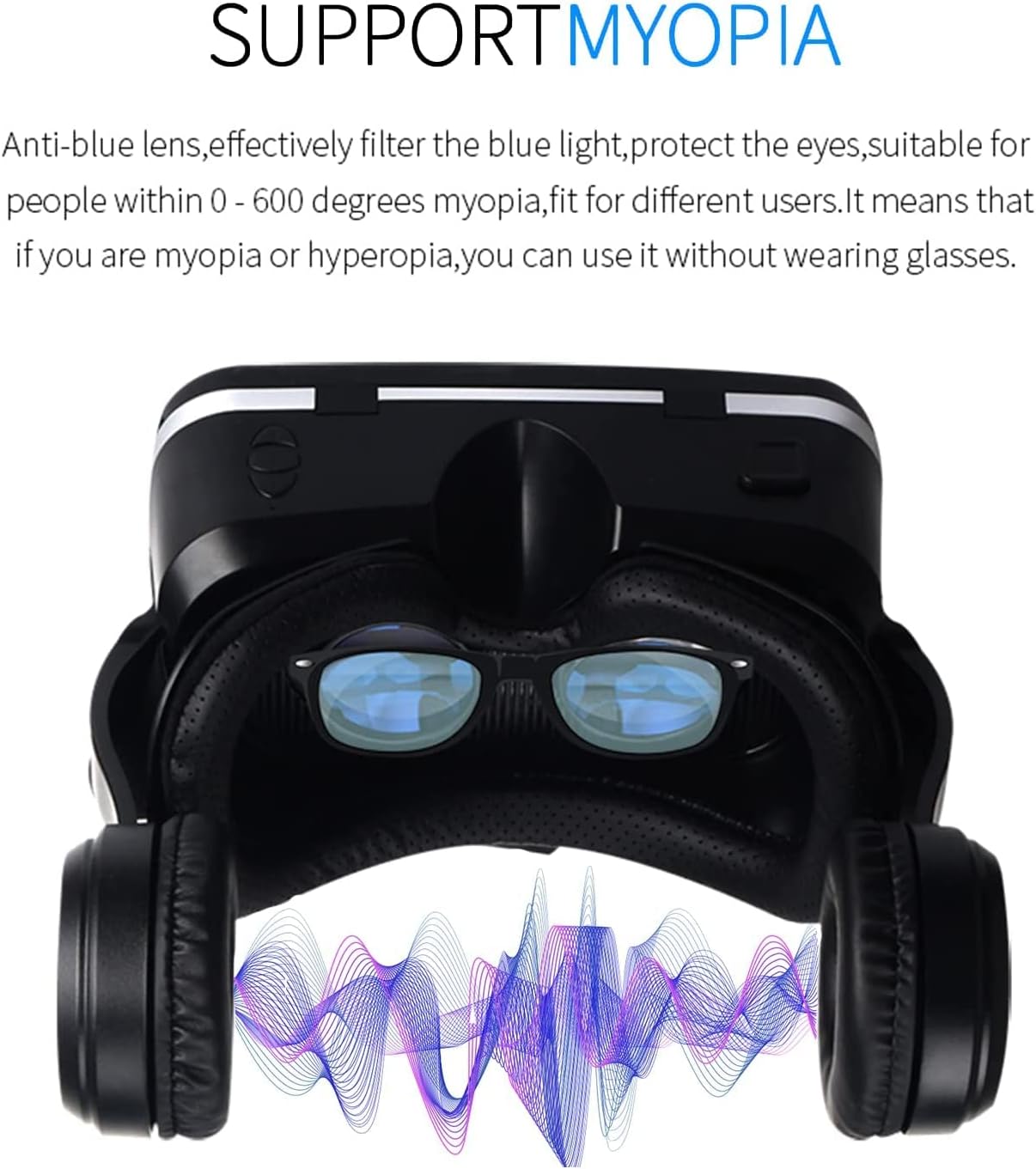 NK Virtual Reality Headset - VR Headset with Audio Compatible with iPhone & Andr image 3