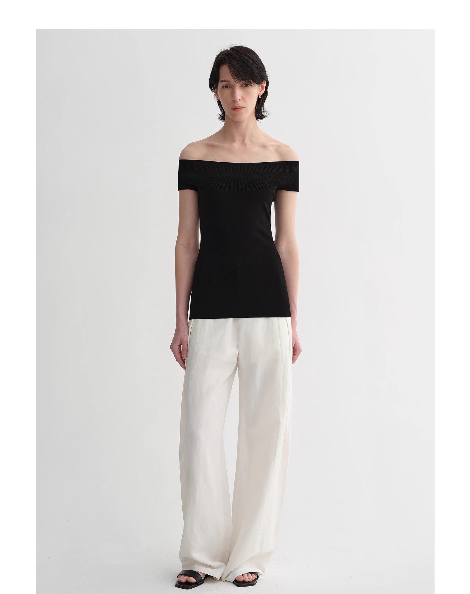 Mulberry Silk Blended One-Shoulder Strapless Elegant Multi-Color Knitted Summer image 0