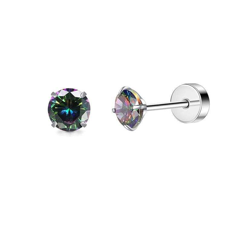 Chic Stainless Steel Heart Moon Studs - Versatile Tragus Cartilage Piercings image 19