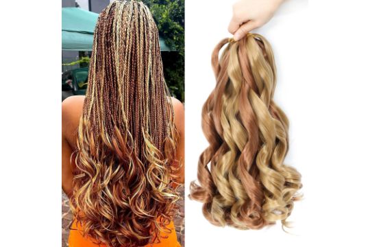 French Curl Braiding Hair 12 Inch 8 Packs Curly Braiding image 0