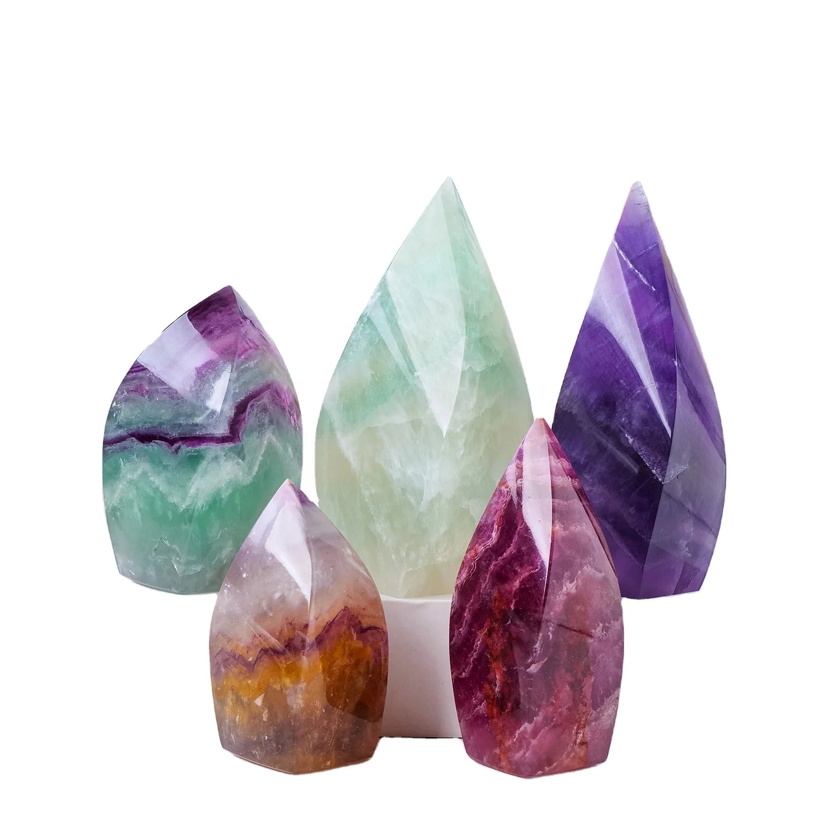Healing Stone Natural Crystal Candy Crystal Flame for Home Decoration image 0