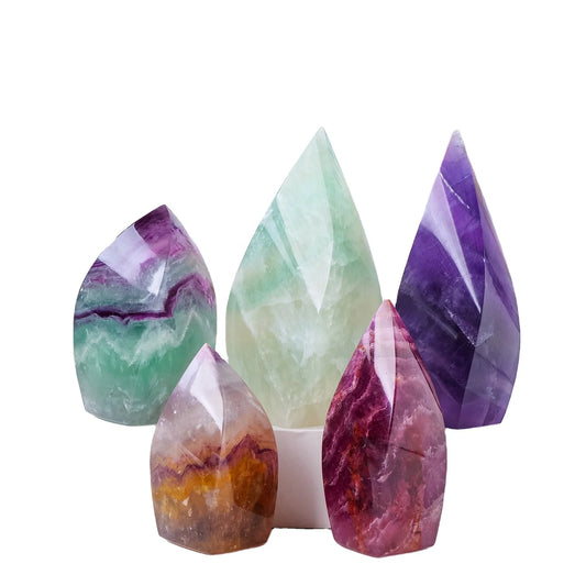 Healing Stone Natural Crystal Candy Crystal Flame for Home Decoration image 0