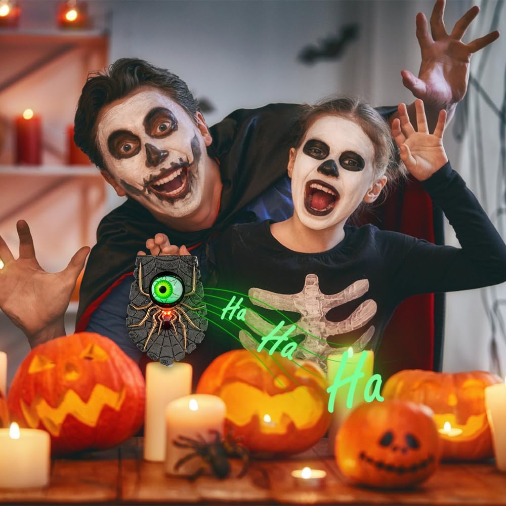 TRIXES Halloween Doorbell, Haunted Eyeball - Creepy Light Up Eyeball Doorbell image 7