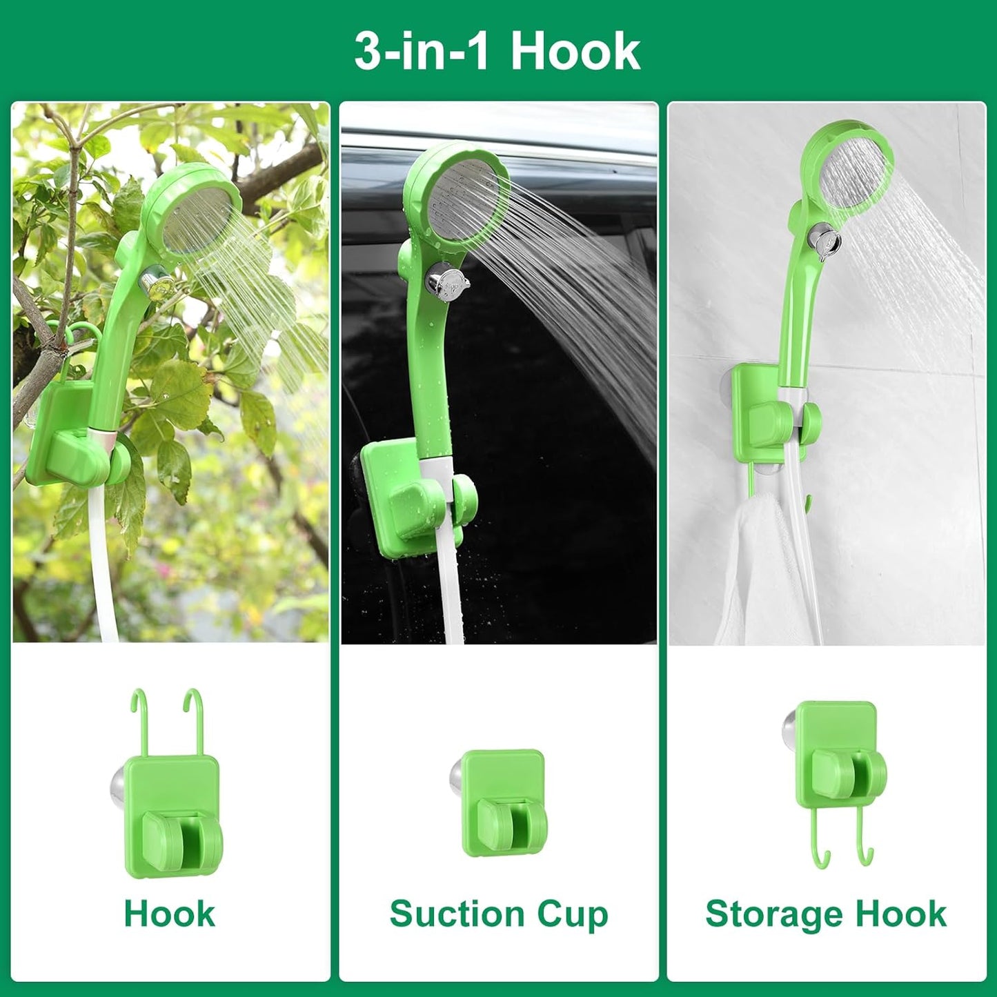 WADEO Upgraded Portable Shower, Camping Shower with Rechargeable 6000mAh Battery image 6