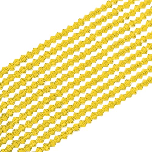 PATIKIL 840 Pcs Lemon Yellow 4mm Faceted Crystal Beads Jewelry Making image 10