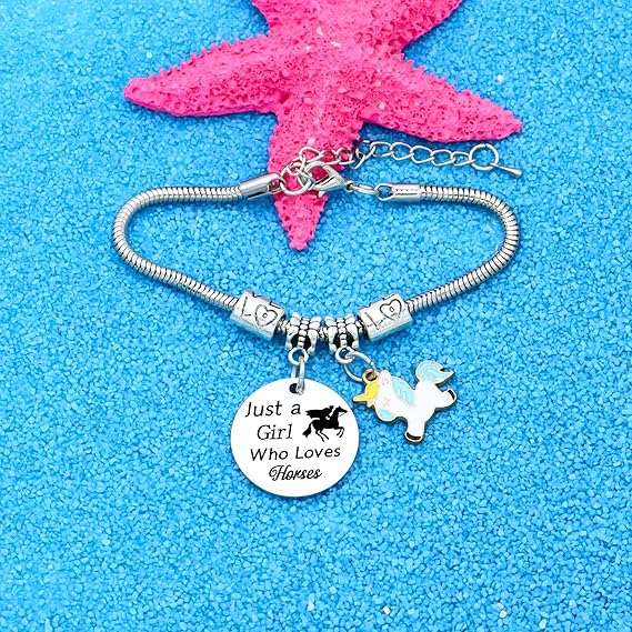 Horses Bracelet Just a Girl who loves Horses Bracelet for Women and Girls image 4