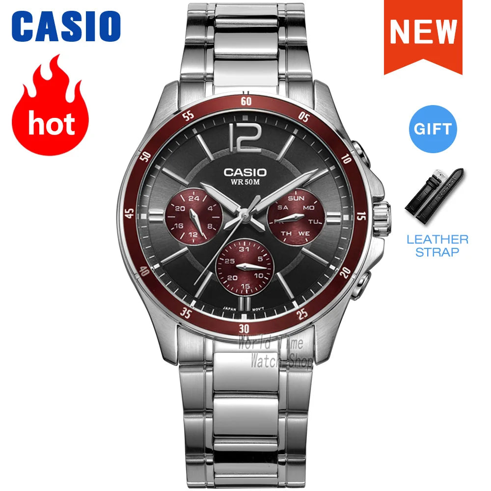 Casio Watch Wrist Watch Men Top Brand Luxury Set Quartz Watche 50m Waterproof image 0