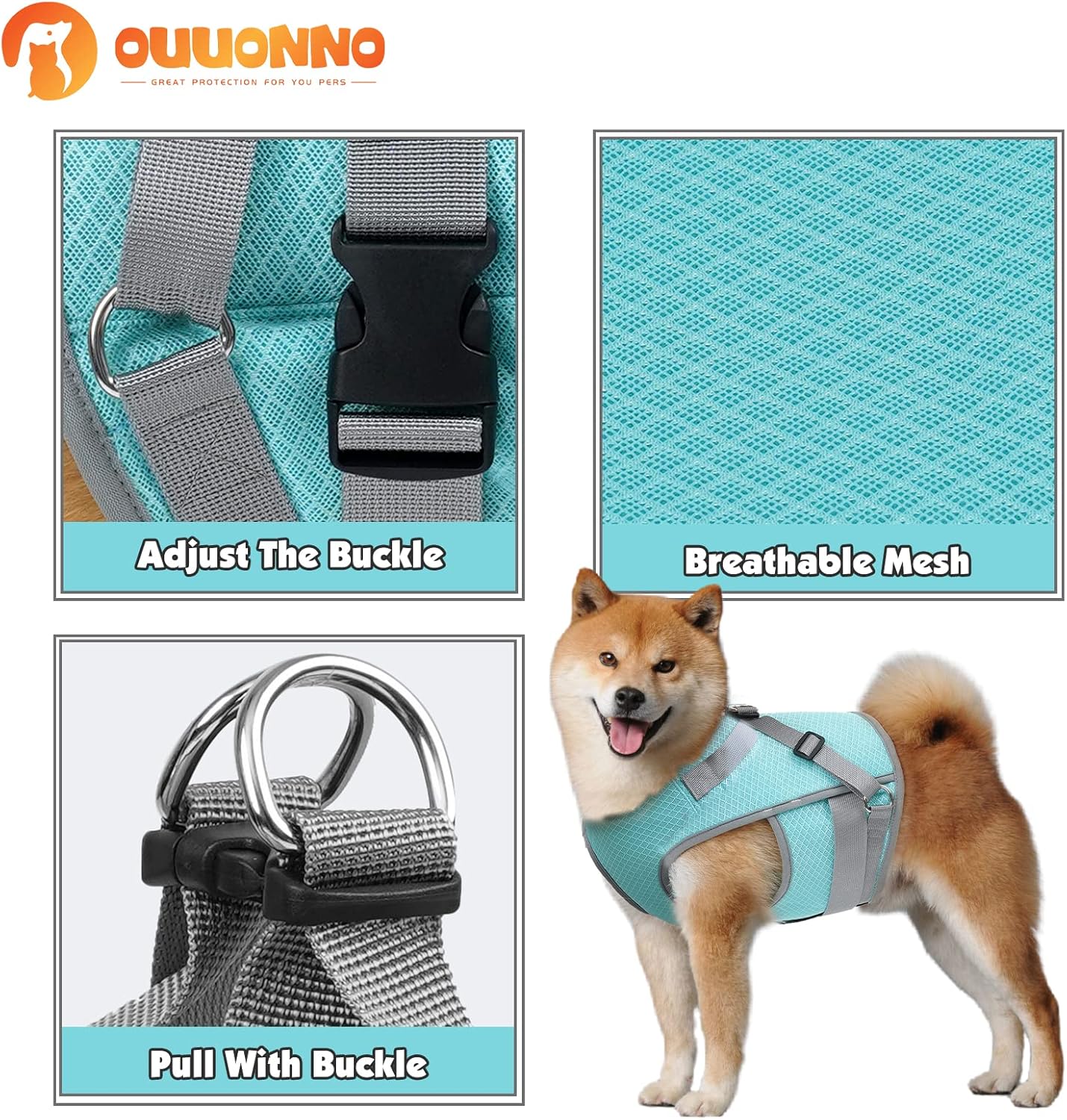 oUUoNNo Dog Cooling Vest,Cooling Vest for Dogs,Cooling Jacket,Pet Cooling Vest image 7
