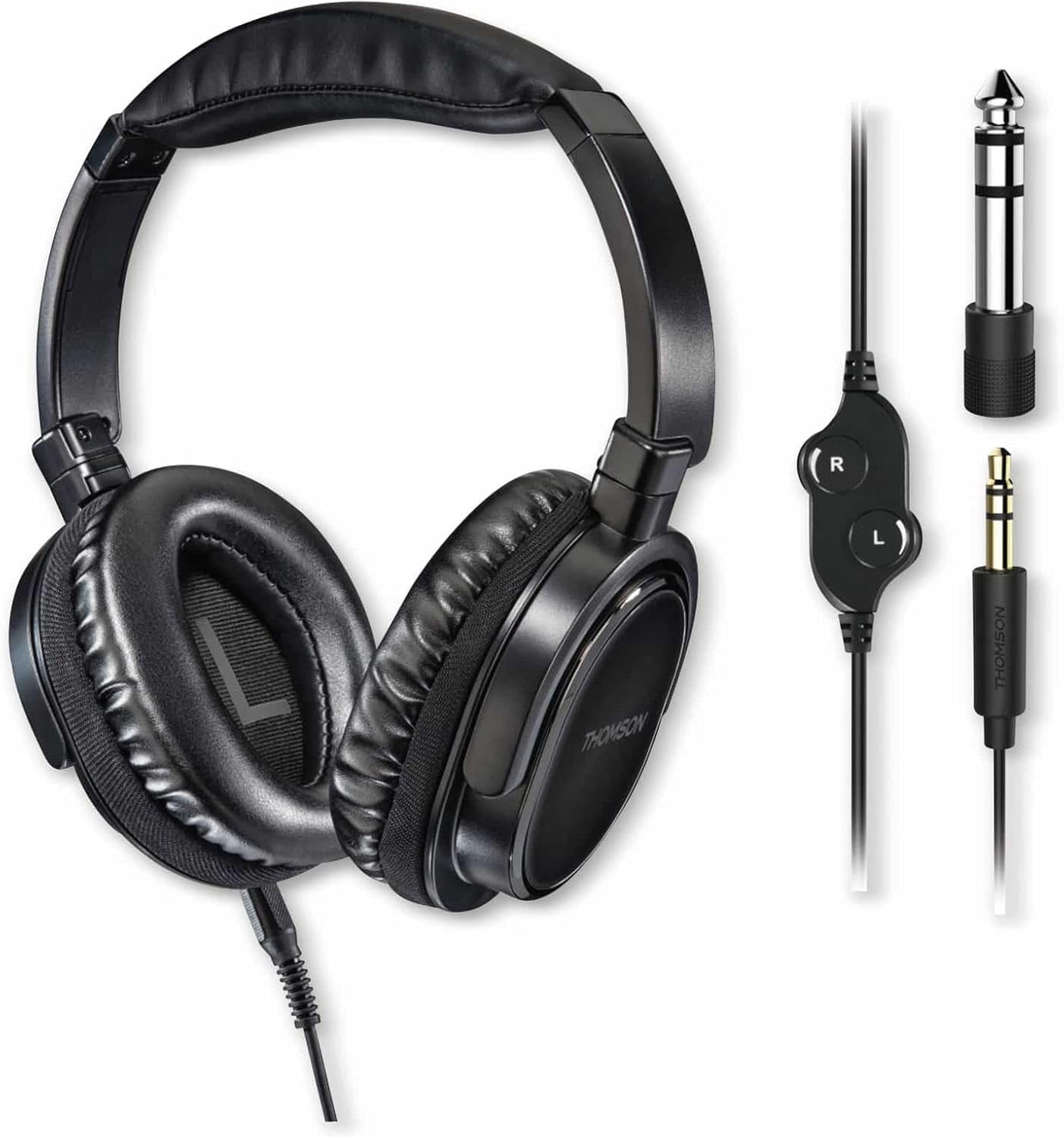 Thomson HED4508 TV HQ headphones, over-ear, microphone, separate volume control image 0