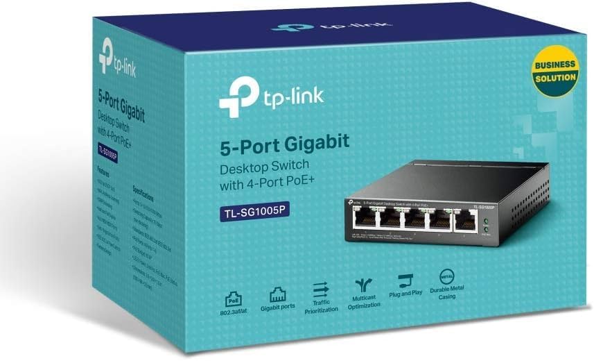 TP-Link 5-Port Gigabit Desktop PoE Switch with 4-Port PoE+, 65 W image 2